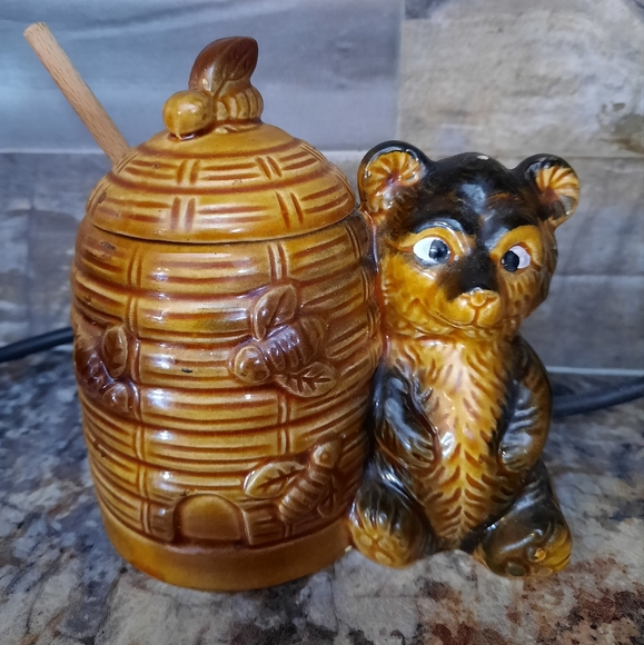 Vintage Armbee San Francisco Bear and Beehive Honey Jar - Picture 2 of 5